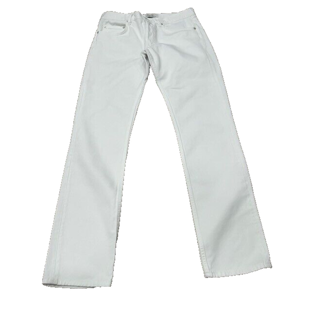 Sandro Paris Womens Droit Jeans Slim Straight Leg Button Fly Denim White Size 32